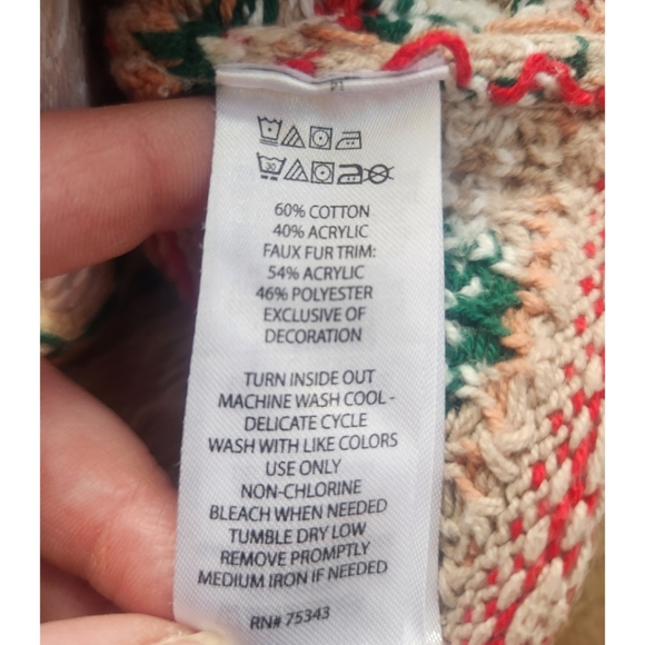 Tommy Bahama Aspen Fair Isle Ribbed Sweater Dress Christmas Girl 24 Months - Picture 6 of 8